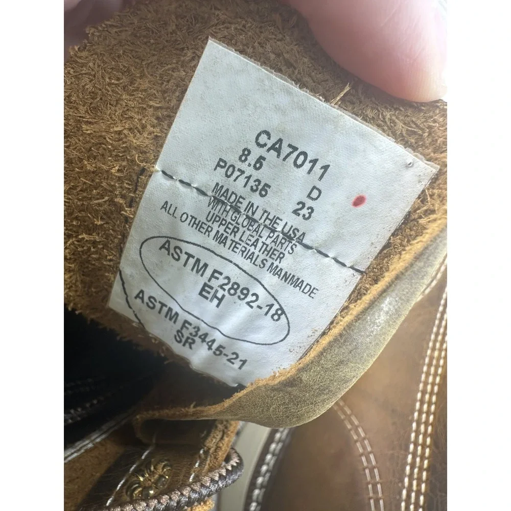 Carolina Men's Brown Leather Moc Toe Work Boots